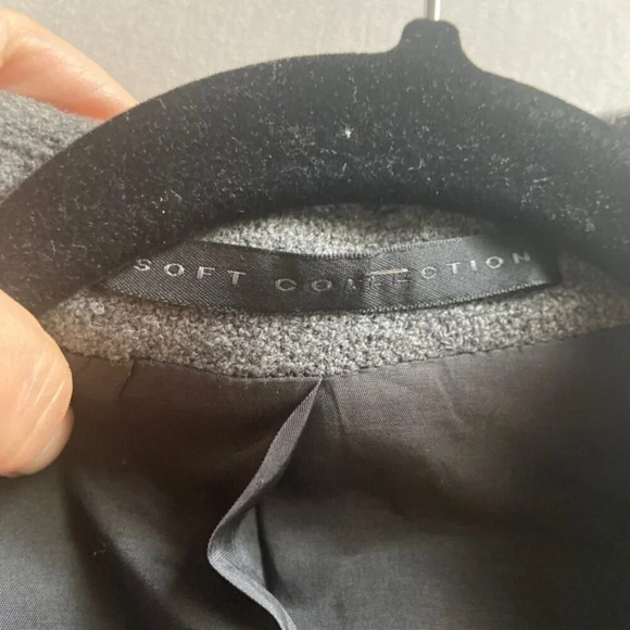 Strellson Soft Collection Virgin Wool Suit Jacket Blazer Textured Grey Sz 50 - Picture 8 of 14